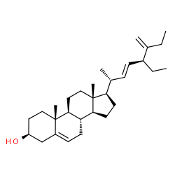 ChemSpider 2D Image | 27-Norstigmasta-5,22,25-trien-3-ol, 25-ethyl-, (3beta,22E)- | C30H48O