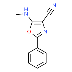 ChemSpider 2D Image | 5-Methylamino-2-phenyl-oxazole-4-carbonitrile | C11H9N3O