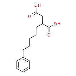 ChemSpider 2D Image | (2E)-2-(5-Phenylpentyl)-2-butenedioic acid | C15H18O4