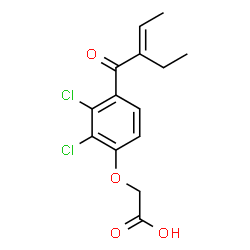 ChemSpider 2D Image | {2,3-Dichloro-4-[(2E)-2-ethyl-2-butenoyl]phenoxy}acetic acid | C14H14Cl2O4