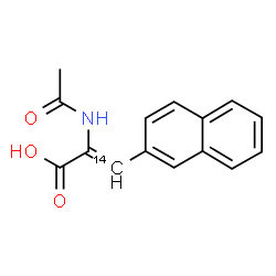 ChemSpider 2D Image | (2Z)-2-Acetamido-3-(2-naphthyl)(3-~14~C)-2-propenoic acid | C1414CH13NO3