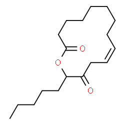 ChemSpider 2D Image | (10Z)-14-Pentyloxacyclotetradec-10-ene-2,13-dione | C18H30O3