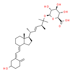ChemSpider 2D Image | (5Z,7E,14xi,22E)-3-Hydroxy-9,10-secoergosta-5,7,10,22-tetraen-25-yl beta-D-glucopyranosiduronic acid | C34H52O8