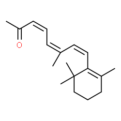 ChemSpider 2D Image | (3Z,5Z,7Z)-6-Methyl-8-(2,6,6-trimethyl-1-cyclohexen-1-yl)-3,5,7-octatrien-2-one | C18H26O