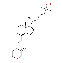 ChemSpider 2D Image | (6R)-2-Methyl-6-{(1R,3aS,4E,7aR)-7a-methyl-4-[(2Z)-2-(3-methylenetetrahydro-4H-pyran-4-ylidene)ethylidene]octahydro-1H-inden-1-yl}-2-heptanol | C26H42O2