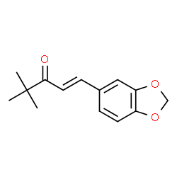 ChemSpider 2D Image | (1E)-1-(1,3-Benzodioxol-5-yl)-4,4-dimethyl-1-penten-3-one | C14H16O3