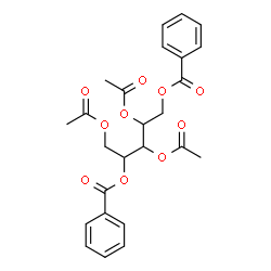 ChemSpider 2D Image | 1,3,4-Tri-O-acetyl-2,5-di-O-benzoylpentitol | C25H26O10