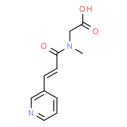 ChemSpider 2D Image | N-Methyl-N-[(2E)-3-(3-pyridinyl)-2-propenoyl]glycine | C11H12N2O3
