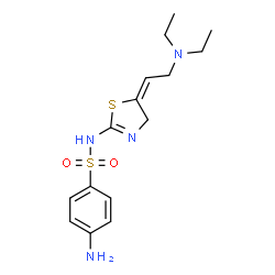 ChemSpider 2D Image | 4-Amino-N-{(5E)-5-[2-(diethylamino)ethylidene]-4,5-dihydro-1,3-thiazol-2-yl}benzenesulfonamide | C15H22N4O2S2