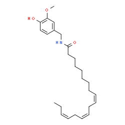 ChemSpider 2D Image | (9Z,12Z,15Z)-N-(4-Hydroxy-3-methoxybenzyl)-9,12,15-octadecatrienamide | C26H39NO3