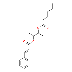 ChemSpider 2D Image | 3-{[(2E)-3-Phenyl-2-propenoyl]oxy}-2-butanyl hexanoate | C19H26O4