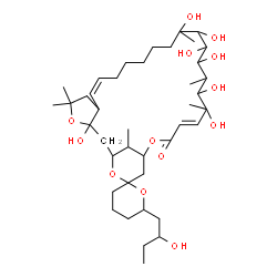 ChemSpider 2D Image | 3',15',16',17',18',20',21'-Heptahydroxy-6-(2-hydroxybutyl)-5',5',15',19',21',30'-hexamethyl-3,4,5,6-tetrahydro-24'H-spiro[pyran-2,28'-[4,25,29]trioxatricyclo[24.3.1.0~3,7~]triaconta[8,22]dien]-24'-one | C41H70O13