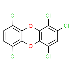 ChemSpider 2D Image | 1,2,4,6,9-Pentachlorooxanthrene | C12H3Cl5O2