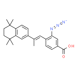 ChemSpider 2D Image | 3-azido-4-(2-(5,6,7,8-tetrahydro-5,5,8,8-tetramethyl-2-naphthalenyl)-1-propen-1-yl)benzoic acid | C24H27N3O2