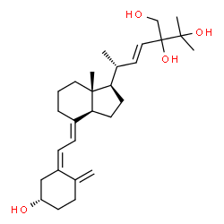 ChemSpider 2D Image | (3S,5Z,7E,22E,24xi)-9,10-Secoergosta-5,7,10,22-tetraene-3,24,25,28-tetrol | C28H44O4