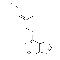 ChemSpider 2D Image | (2E)-3-Methyl-4-(7H-purin-6-ylamino)-2-buten-1-ol | C10H13N5O