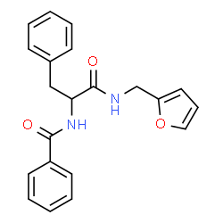 ChemSpider 2D Image | Nalpha-Benzoyl-N-(2-furylmethyl)phenylalaninamide | C21H20N2O3