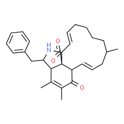 ChemSpider 2D Image | (7E,15E)-3-Benzyl-4,5,10-trimethyl-3,3a,9,10,11,12,13,14-octahydro-1H-cyclotrideca[d]isoindole-1,6,17(2H,6aH)-trione | C29H35NO3