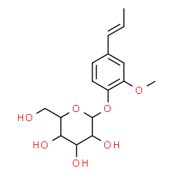 ChemSpider 2D Image | 2-Methoxy-4-[(1E)-1-propen-1-yl]phenyl hexopyranoside | C16H22O7
