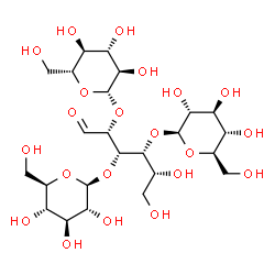 ChemSpider 2D Image | beta-D-Glucopyranosyl-(1->2)-[beta-D-glucopyranosyl-(1->3)]-[beta-D-glucopyranosyl-(1->4)]-D-glucose | C24H42O21