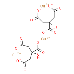 ChemSpider 2D Image | Copper(II) citrate | C12H10Cu3O14