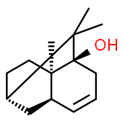 ChemSpider 2D Image | (1S,3R,7R,8R)-2,2,8-Trimethyltricyclo[5.3.1.0~3,8~]undec-5-en-3-ol | C14H22O