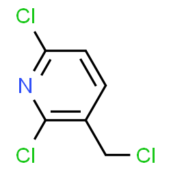 ChemSpider 2D Image | 2,6-Dichloro-3-(chloromethyl)pyridine | C6H4Cl3N