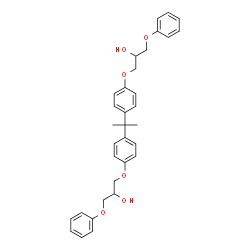 ChemSpider 2D Image | 1,1'-(Isopropylidenebis(p-phenyleneoxy))bis(3-phenoxypropan-2-ol) | C33H36O6