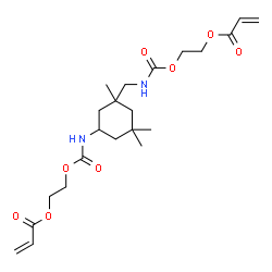 ChemSpider 2D Image | 2-[({3-[({[2-(Acryloyloxy)ethoxy]carbonyl}amino)methyl]-3,5,5-trimethylcyclohexyl}carbamoyl)oxy]ethyl acrylate | C22H34N2O8