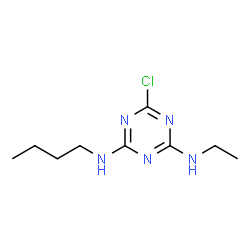 ChemSpider 2D Image | N-Butyl-6-chloro-N'-ethyl-1,3,5-triazine-2,4-diamine | C9H16ClN5