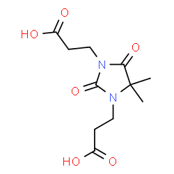 ChemSpider 2D Image | 1,3-Bis(2-carboxyethyl)-5,5-dimethylhydantoin | C11H16N2O6