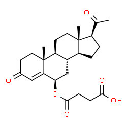 ChemSpider 2D Image | Progesterone-6Î²-hemisuccinate | C25H34O6