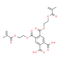 ChemSpider 2D Image | 4,5-Bis{[2-(methacryloyloxy)ethoxy]carbonyl}phthalic acid | C22H22O12