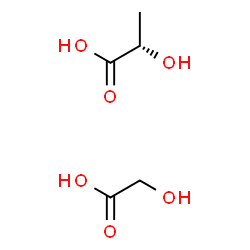 ChemSpider 2D Image | (2S)-2-Hydroxypropanoic acid - hydroxyacetic acid (1:1) | C5H10O6