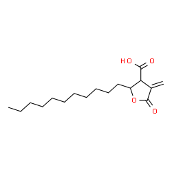 ChemSpider 2D Image | 4-Methylene-5-oxo-2-undecyltetrahydro-3-furancarboxylic acid | C17H28O4