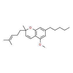 ChemSpider 2D Image | 5-Methoxy-2-methyl-2-(4-methyl-3-penten-1-yl)-7-pentyl-2H-chromene | C22H32O2