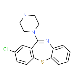 ChemSpider 2D Image | 2-Chloro-11-(1-piperazinyl)dibenzo[b,f][1,4]thiazepine | C17H16ClN3S
