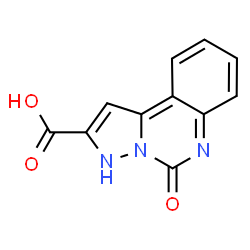 ChemSpider 2D Image | 5-Oxo-3,5-dihydropyrazolo[1,5-c]quinazoline-2-carboxylic acid | C11H7N3O3