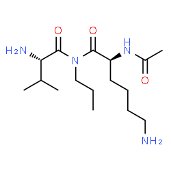 ChemSpider 2D Image | N~2~-Acetyl-N-[(2S)-2-amino-3-methylbutanoyl]-N-propyl-L-lysinamide | C16H32N4O3