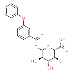 ChemSpider 2D Image | 1-O-(3-Phenoxybenzoyl)-beta-D-glucopyranuronic acid | C19H18O9
