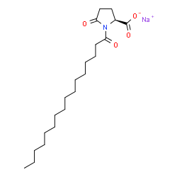 ChemSpider 2D Image | Sodium (2S)-5-oxo-1-palmitoyl-2-pyrrolidinecarboxylate | C21H36NNaO4