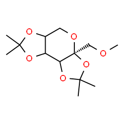 ChemSpider 2D Image | (3aS)-3a-(Methoxymethyl)-2,2,7,7-tetramethyltetrahydro-3aH-bis[1,3]dioxolo[4,5-b:4',5'-d]pyran | C13H22O6