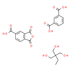 ChemSpider 2D Image | 1,3-dioxoisobenzofuran-5-carboxylic acid; 2-ethyl-2-(hydroxymethyl)propane-1,3-diol; isophthalic acid | C23H24O12