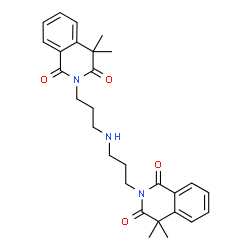 ChemSpider 2D Image | 2,2'-(Iminodi-3,1-propanediyl)bis(4,4-dimethyl-1,3(2H,4H)-isoquinolinedione) | C28H33N3O4