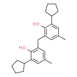 ChemSpider 2D Image | 2,2'-Methylenebis(6-cyclopentyl-p-cresol) | C25H32O2
