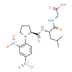 ChemSpider 2D Image | 1-(2,4-Dinitrophenyl)-L-prolyl-L-leucylglycine | C19H25N5O8