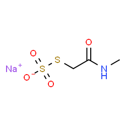 ChemSpider 2D Image | Sodium S-[2-(methylamino)-2-oxoethyl] sulfurothioate | C3H6NNaO4S2