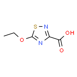 ChemSpider 2D Image | 5-Ethoxy-1,2,4-thiadiazole-3-carboxylic acid | C5H6N2O3S