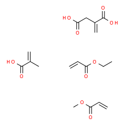 ChemSpider 2D Image | ethyl prop-2-enoate; 2-methylenebutanedioic acid; methyl prop-2-enoate; 2-methylprop-2-enoic acid | C18H26O10