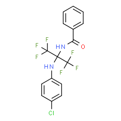 ChemSpider 2D Image | N-{2-[(4-Chlorophenyl)amino]-1,1,1,3,3,3-hexafluoro-2-propanyl}benzamide | C16H11ClF6N2O